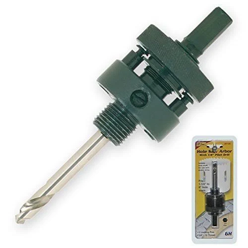 [IVY 28106] Ivy Classic 28106 6H 3/8-Inch Hex Shank Hole Saw Arbor, Fits 1-1/4 through 6-Inch Hole Saws, 2 Locking Pins