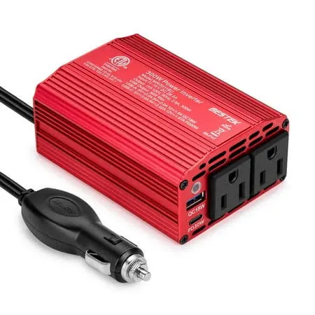 [BESTEK-MRI3011] Bestek Mri 3011 Bu 300W Power Inverter Output 110-120V 60H2 2.6A 300W 2Usb Outputs 5Vdc 4.Ba Max