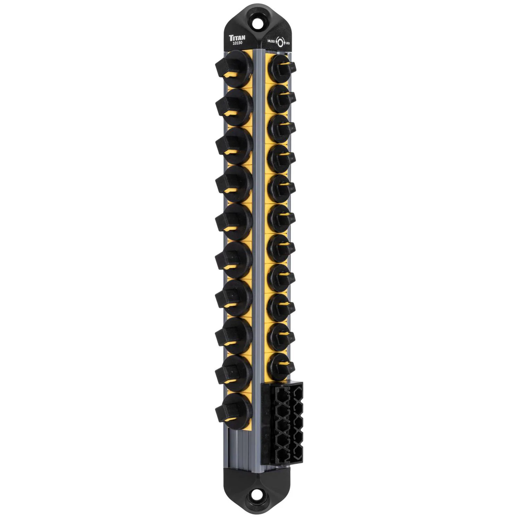 [TIT10150] Double Socket Storage Rail 1/4 in. And 3/8 in. Drive