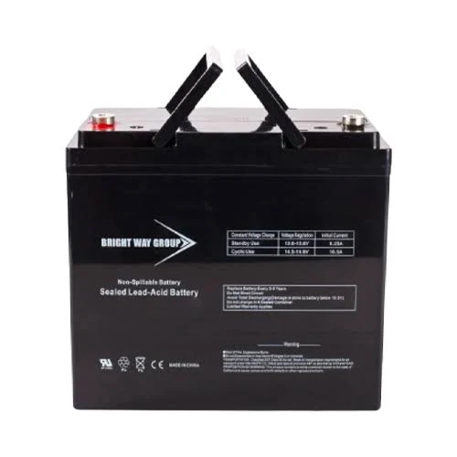 [BW-12550 NB] Bright Way Group BW12550-NB 55Ah 12VDC AGM Sealed Lead Acid Battery