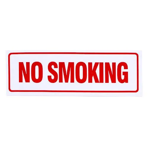 White No Smoking Sign Adhesive