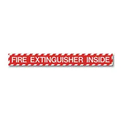 Fire Extinguisher Inside Adhesive Label 18x2