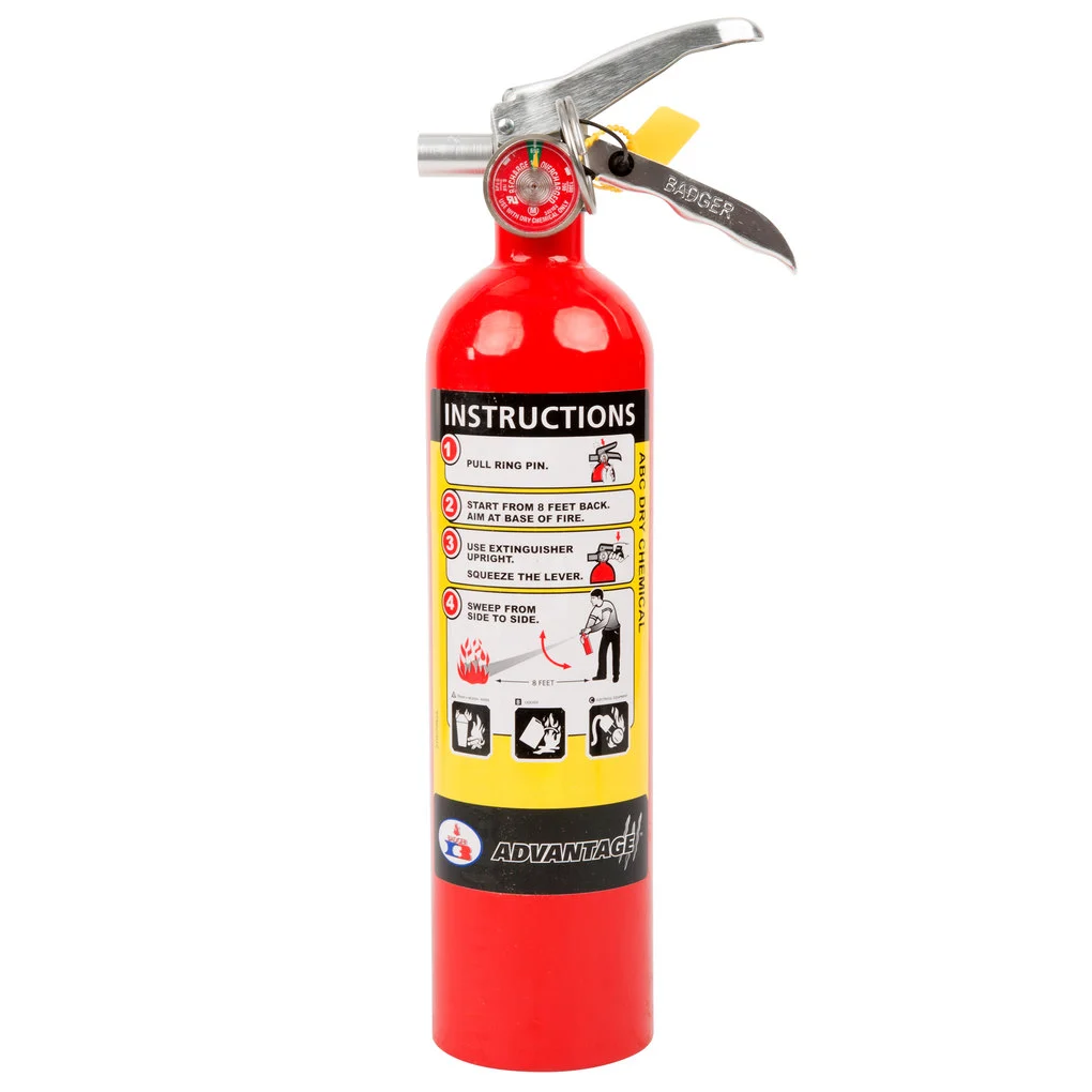 [BADGERADV-21007865B] Badger Advantage 21007865B 2 1/2# ABC Fire Extinguisher w/Wall Hooks
