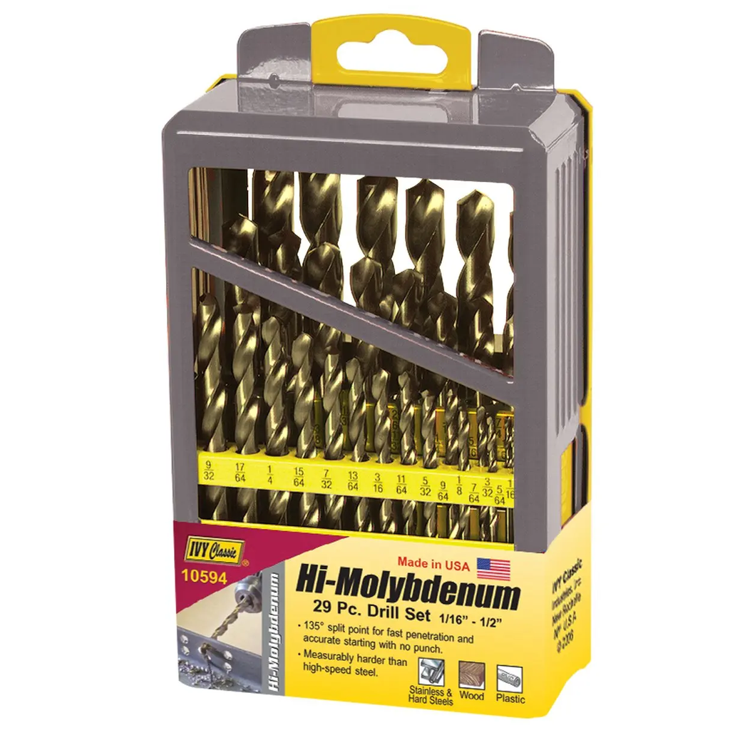 [IVY 10594] Ivy Classic 29 Piece Hi Molybdenum Steel Drill Bit Set