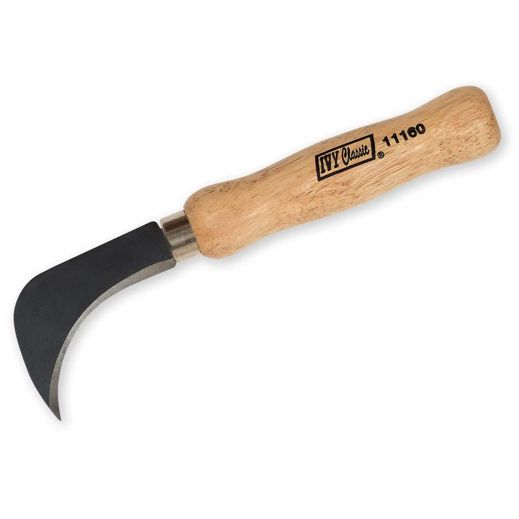 Ivy Classic 11160 8" Linoleum Hook Knife Wood Handle
