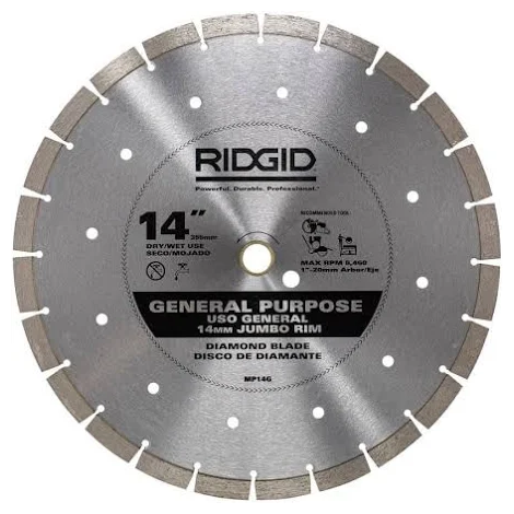[RIDGID-HD-MP14G] Ridgid Hd Mp14G 14 Inch Segmental High Rise Diamond Blade
