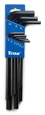 Titan 12719 9 Piece Metric Long Arm Hex Key Set