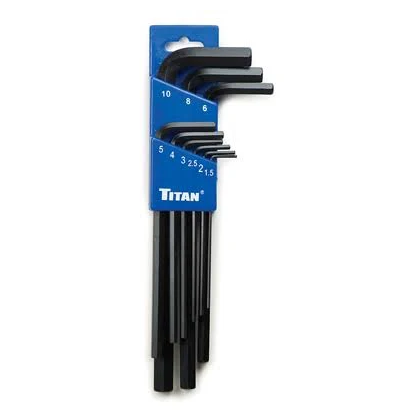Titan 12719 9 Piece Metric Long Arm Hex Key Set
