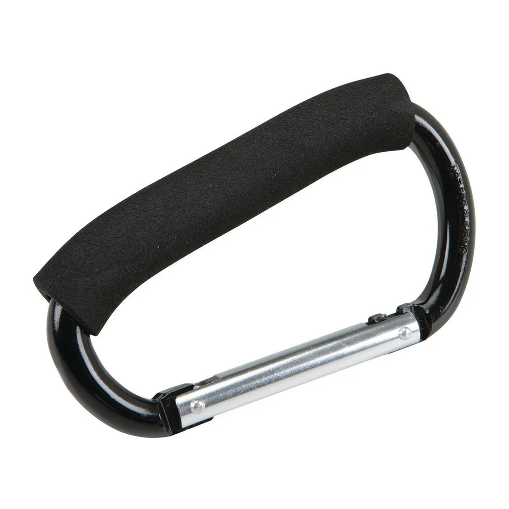 5" Jumbo Black Aluminum Carabiner Hook