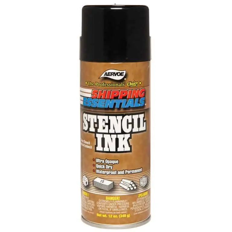 Aervoe Stencil Ink Orange 12 Oz Spray Can