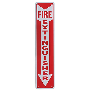4" X 18" Plastic Fire Extinguisher Sign
