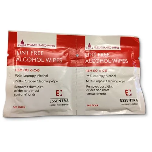 4" X 3" Lint Free 99.6% Alcohol Wipes 6-C43