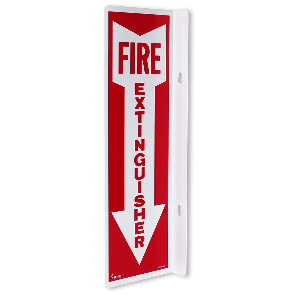 90* 4" x 18" Plastic Angle F/E Sign
