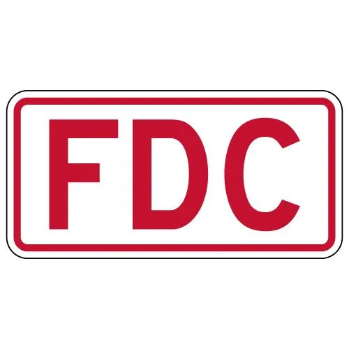 White Aluminum Sign With FDC Letters