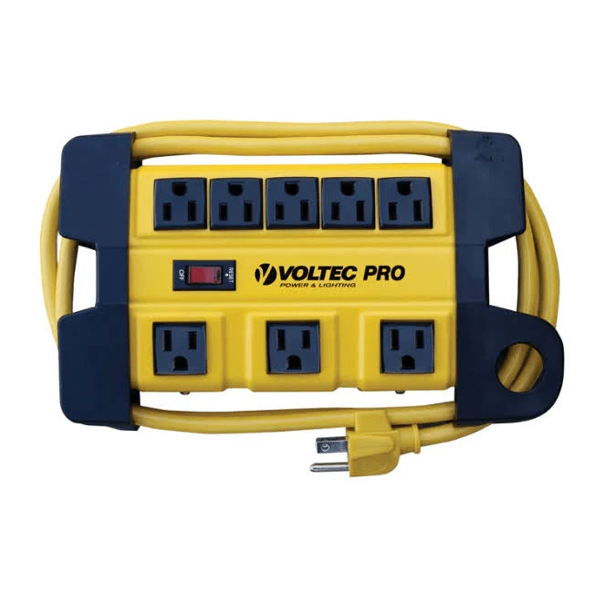 [VOLTEC 11-00227] Voltec 11-00227  8 Outlet Metal Power Strip Surge Protection Heavy Duty Power Distribution