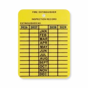Yellow Plastic 4 Year Monthly Tag 100 Per Package