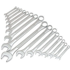 [TIT17330] 16 pc. 12 pt. Metric Raised Panel Combination Wrench Set