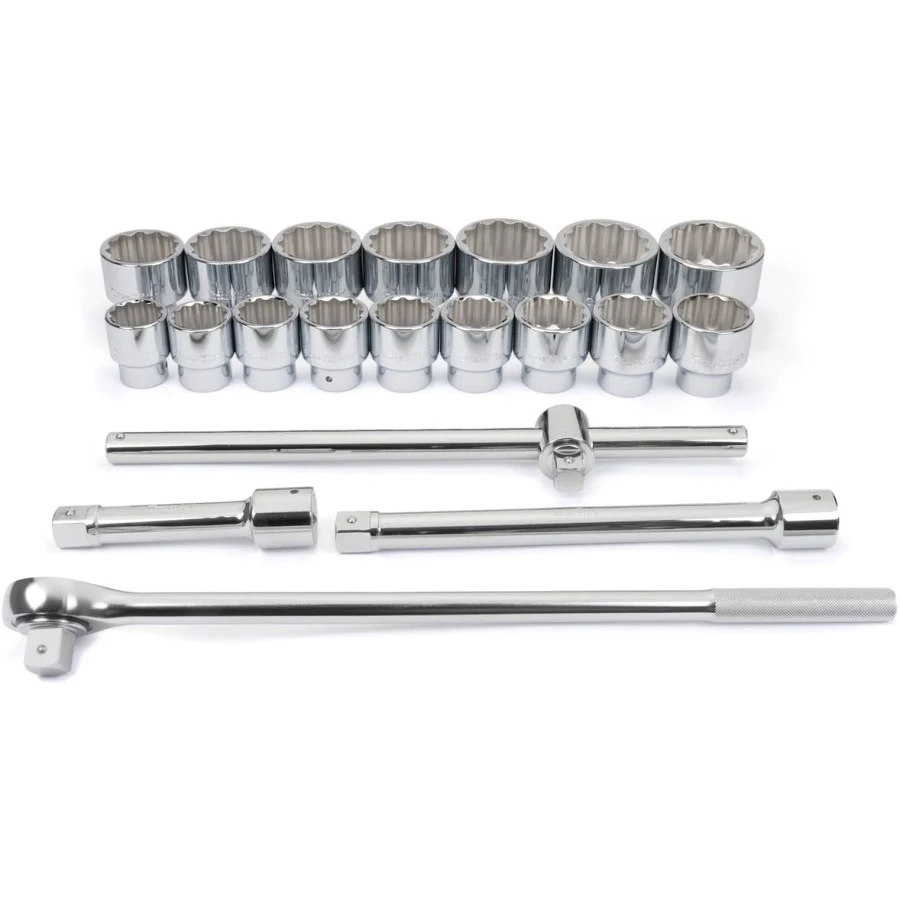 [TIT61001] 20 pc. 1 in. Drive 12-Point Standard Sae Socket Set