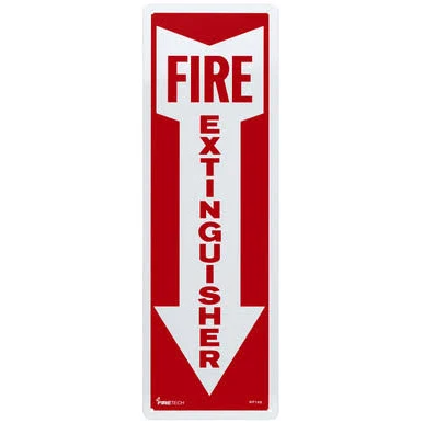 4X12 Plastic Fire Extinguisher Sign