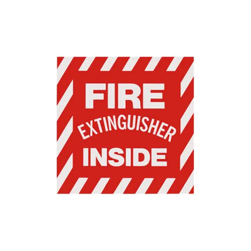 4" X 4" Fire Extinguisher Inside Sign